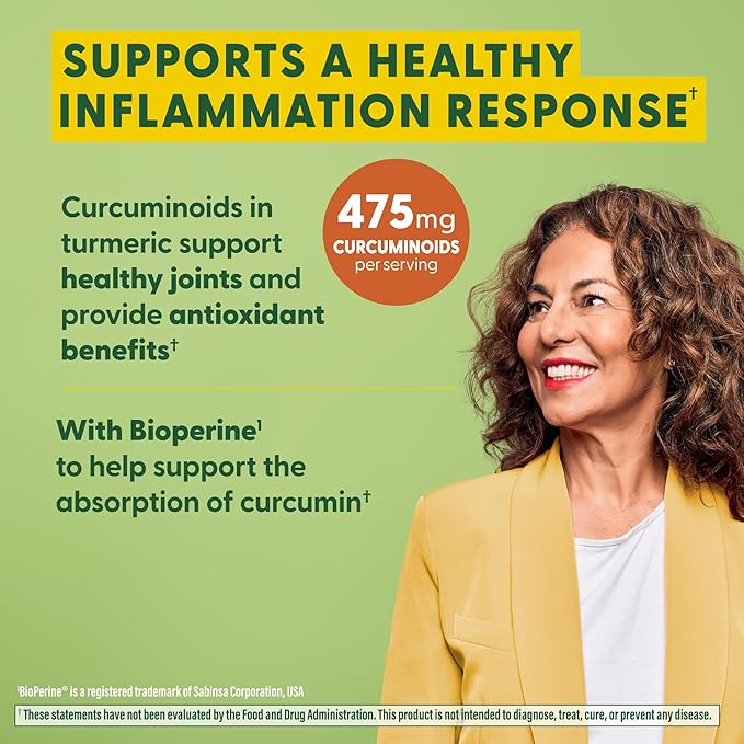 MegaFood Turmeric Curcumin Extra Strength - Whole Body - Turmeric Curcumin with Black Pepper- 475mg Curcuminoids - Holy Basil, Tart Cherry - Made Without 9 Food Allergens - 60 Tabs (30 Servings)