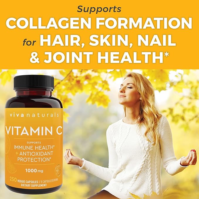 Viva Naturals Vitamin C 1000mg 250 Vegetarian