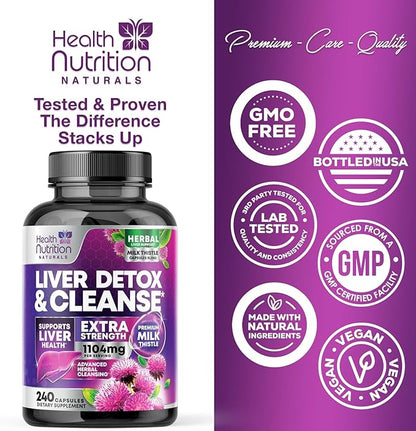 Gentle Liver Cleanse Detox & Repair Formula 240 Capsules