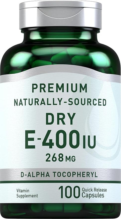 Piping Rock Dry Vitamin E 400 IU 268mg | 100 Capsules