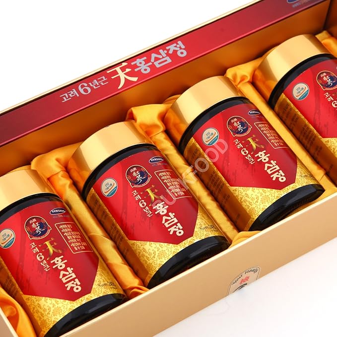 Korean 6years Root Red Ginseng Gold 240g(8.5oz) X 4ea, Saponin,