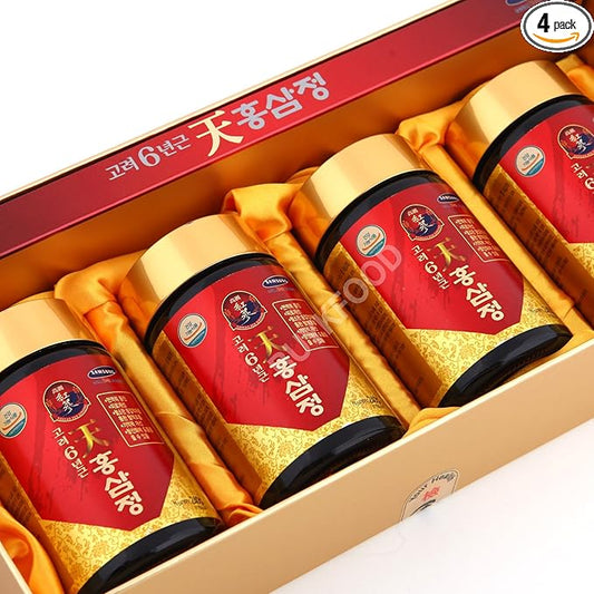 Korean 6years Root Red Ginseng Gold 240g(8.5oz) X 4ea, Saponin,