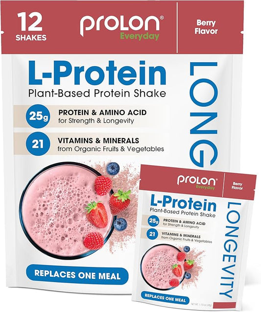 ProLon Longevity Plant Based Protein Powder 25g of 12 Packets