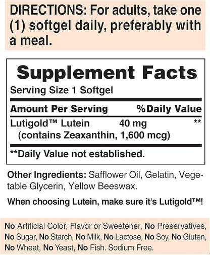 Puritan's Pride Lutein 40mg With Zeaxanthin, 120 Count 2)