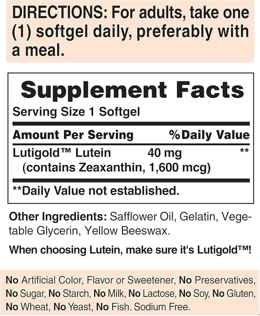Puritan's Pride Lutein 40mg With Zeaxanthin, 120 Count 2)