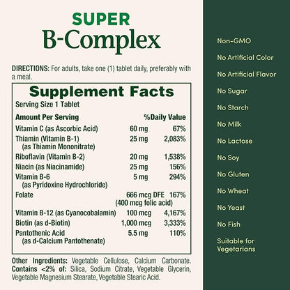 Nature's Bounty Super B Complex 150 tablets