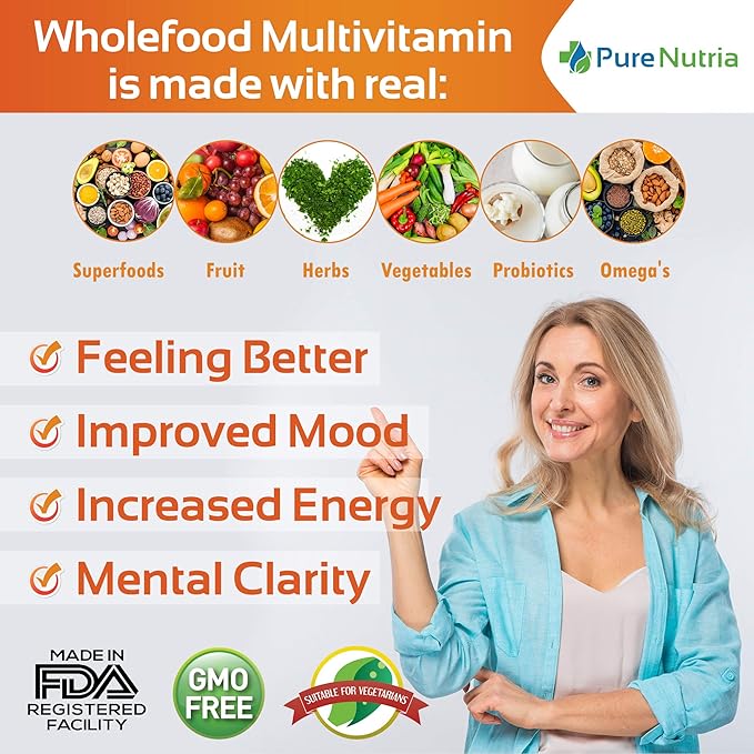 Whole Food MultiVitamin and Minerals 120 Multivitamins
