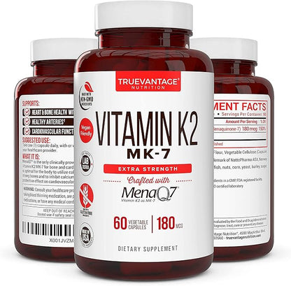 Vitamin k2 MK-7 Supplement 180mcg -Vitamin K2 Supports 60 Easy MenaQ7 K2 K2 MK7 MK7