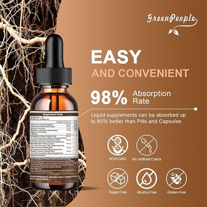Ashwagandha Liquid Supplement Extra Strength w/L 2 Oz
