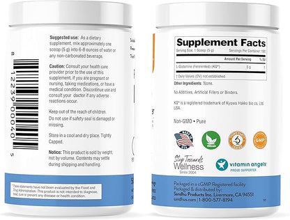 Sandhu's L-Glutamine Powder 100 Servings, 500 Gram, 17.6 Oz., 3 Months