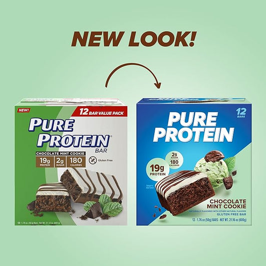 Pure Protein Bars, High Protein, Nutritious Cookie,1.76oz, 12 12 Count