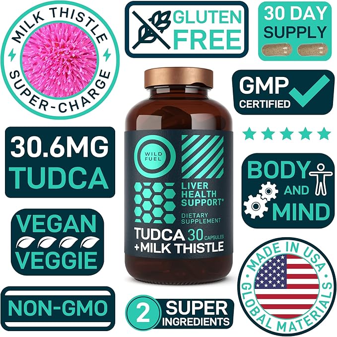 TUDCA and Milk Thistle Supplement 30 Capsules
