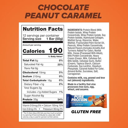 Pure Protein Bars, High Protein, Nutritious 1.76oz, 12 12 Count 1) (Packaging