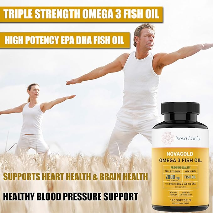 Omega 3 Burpless Fish Oil Supplement 2000mg Max 120 Small