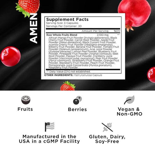 Amen Fruits, Daily Fruits Vitamins Supplements, 90 ct