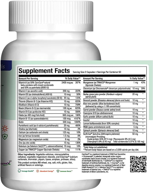 Maxi Health Teen Supreme HIS Vitamins (120) - 12 17 17 -