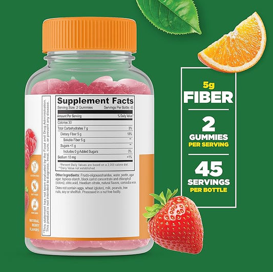 Lifeable Prebiotic Fiber Supplement Gummies 5g 90 Gummies 45 Doses