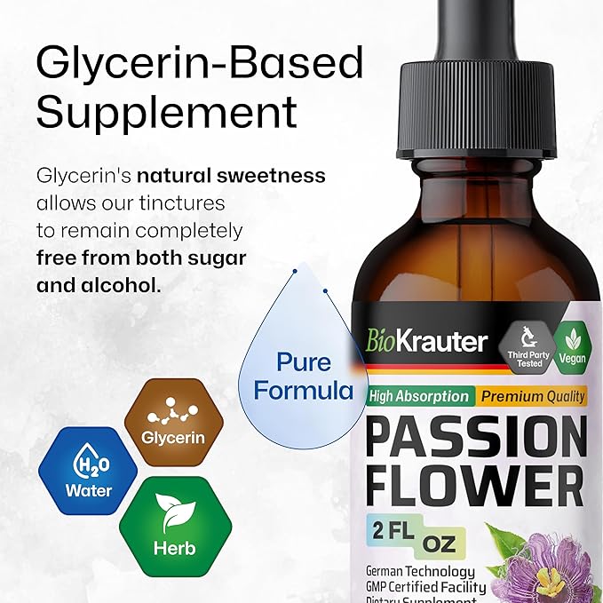 BIO KRAUTER Passionflower Tincture 2 Fl.Oz.