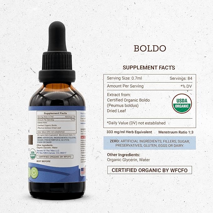 Secrets of the Tribe Boldo USDA Organic 100% Certified (2 oz)