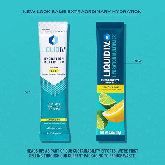 Liquid I.V.® Hydration Multiplier - Variety Pack - Lemon Lime, Passion Fruit, Strawberry, Tropical Punch | Electrolyte Powder Drink Mix | 1 Pack (16 Servings)
