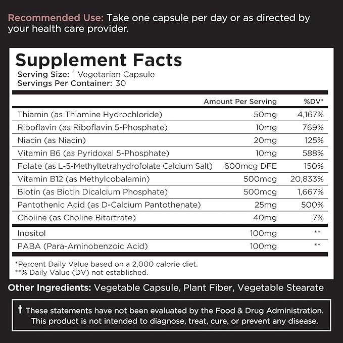 Livingood Daily Vitamin B Complex Capsules 30 Capsules
