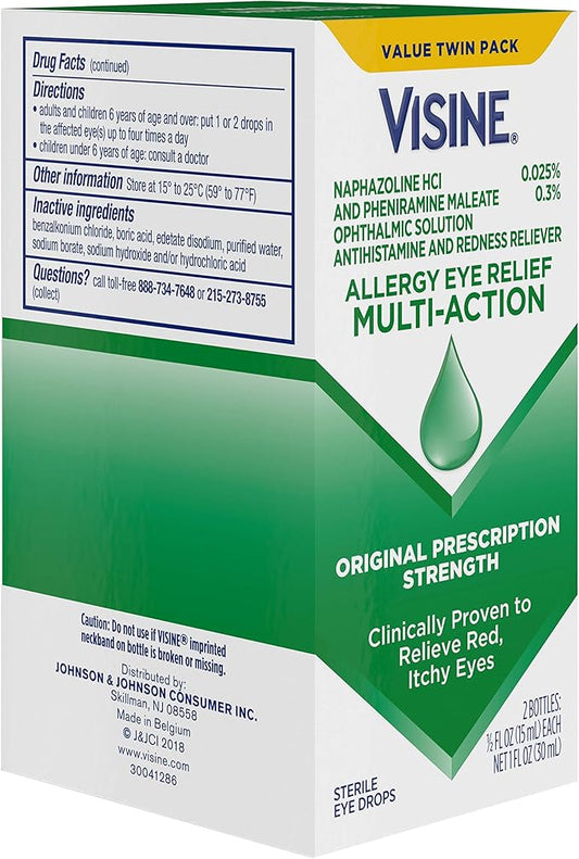 Visine Allergy Eye Relief Multi-Action Antihistamine 0.5 fl. 2)