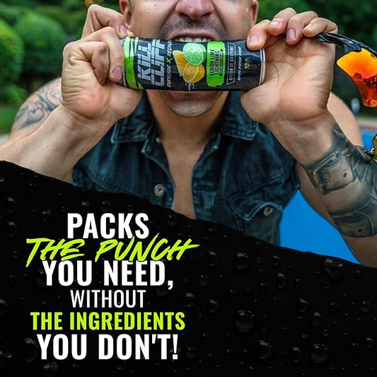 KILL CLIFF Energy & Recovery Drink | Electrolytes & B Vitamins | Natural, Clean Energy Drink | Zero Sugar | Keto | 12 Pack (Lemon Lime Lightning),12 Fl Oz (Pack of 12)