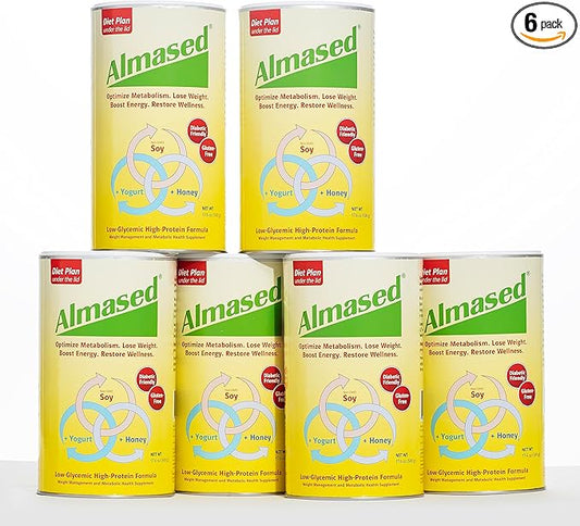 Almased Meal Replacement Shake 6 Pack Free,17.6 oz (6 Pack)