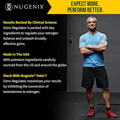 Nugenix Estro-Regulator - DIM Supplement, Estrogen Blocker for Men and Aromatase Inhibitor, Testosterone Booster - 60 Capsules