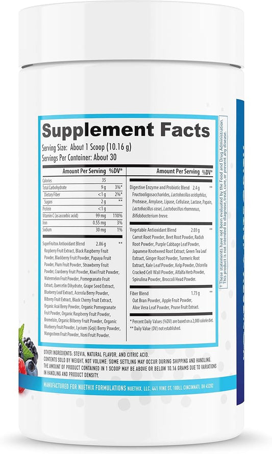 NuEthix Formulations Gourmet Greens Drink Powder 30 Servings