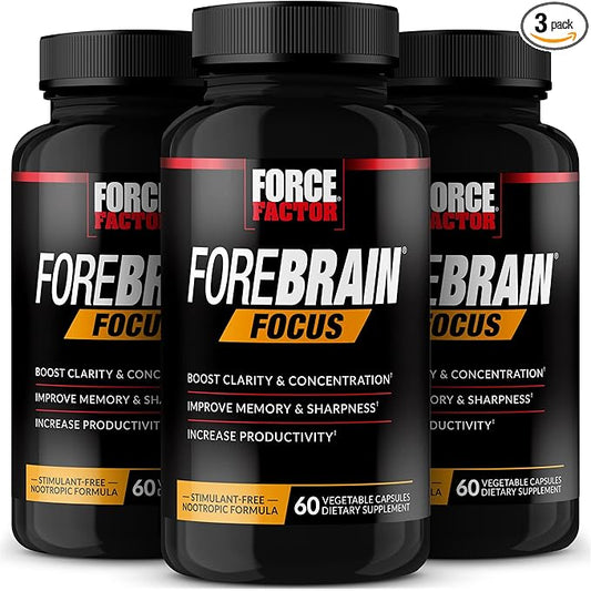 Force Factor Forebrain Focus Brain Booster, 180 Capsules,