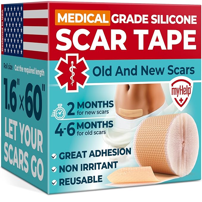 Medical Grade Silicone Scar Tape 1.6”x60” -