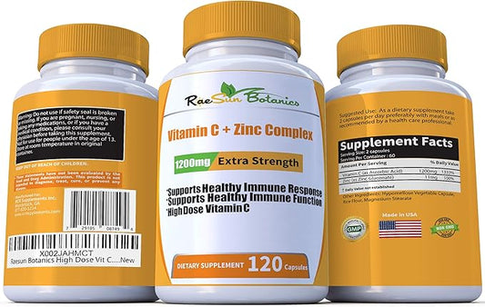 RaeSun Botanics High Dose Vitamin C 120 Capsule 2 Month