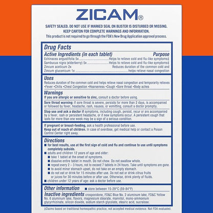 Zicam Cold & Flu-Like Symptoms 20 Tablets