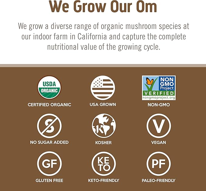 OM MUSHROOM SUPERFOOD Turkey Tail Organic Mushroom Powder, 3.5 Ounce, 50 Servings, Immune Support, Polysacchrides, Beta-Glucans, Gut Health & Holistic Defense Mushroom Supplement