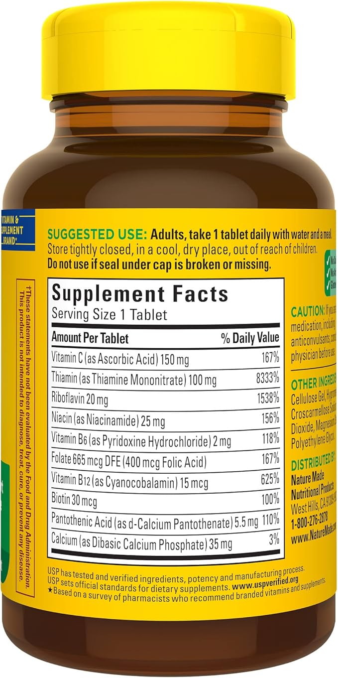 Nature Made Super B Complex 140 Tablets, 140 Day