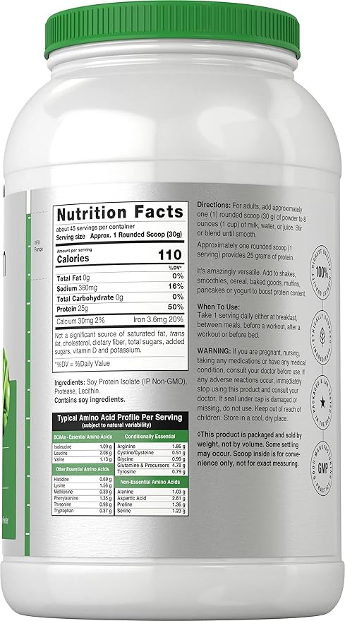 Horbäach Soy Protein Isolate Powder 3lb |