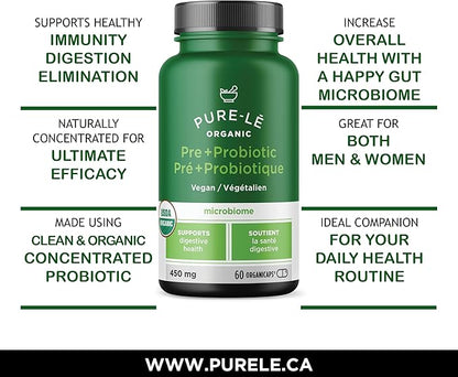 USDA Organic Prebiotic + Probiotic 60 Organicaps