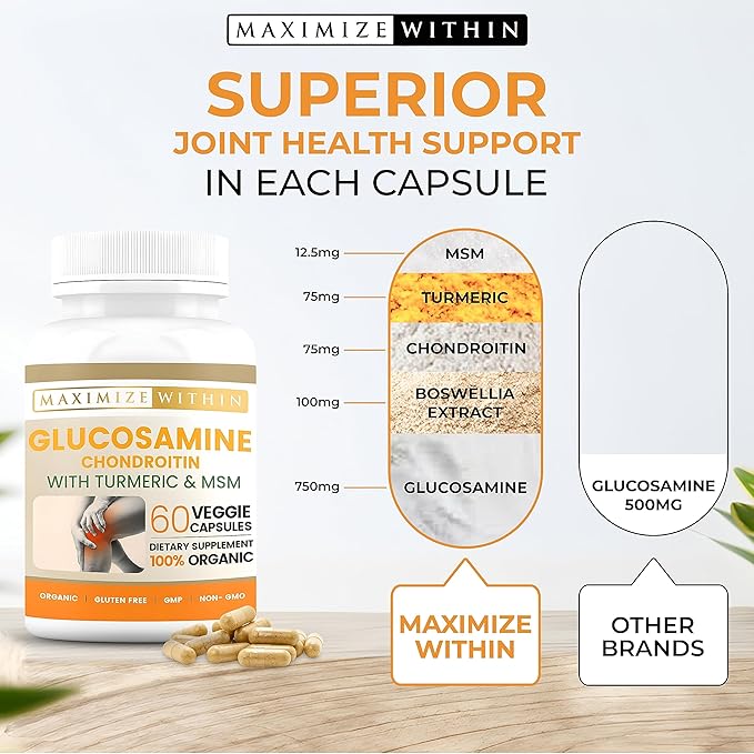 Glucosamine Chondroitin with Turmeric & MSM 60 Veggie