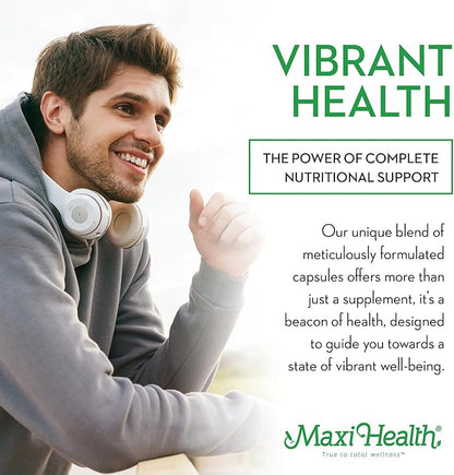 Maxi Health - Multivitamin for Women & Men - Daily Mens & Womens Vitamins with 30 Nutrients Including Iron, Zinc, Probiotics, Immune Support Vitamins & More - Easy to Swallow Maxicaps, 60 Capsules