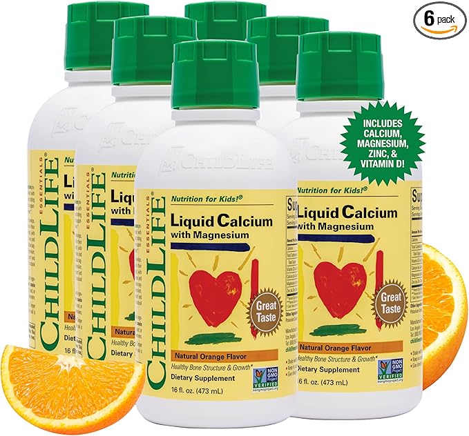 ChildLife Essentials Liquid Calcium Magnesium Supplement D3 & 16 Fl 6)