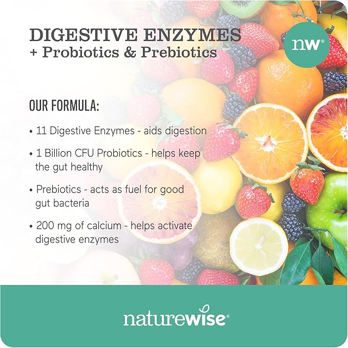 NatureWise Digestive Enzymes 60 Capsules[1-Month Capsules[1-Month Supply]