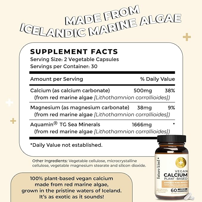 Future Kind Vegan Calcium Supplement (60 Capsules)