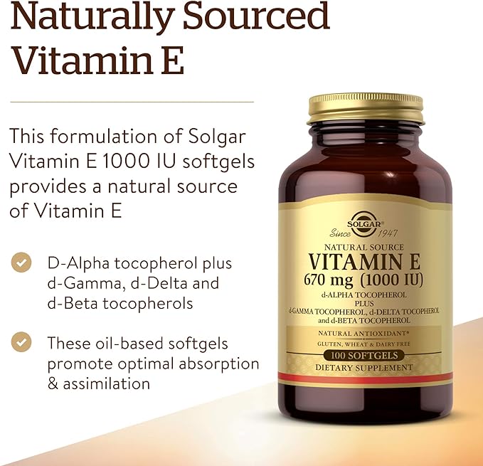 Solgar Vitamin E 670 mg (1000 100 Mixed 100 Servings