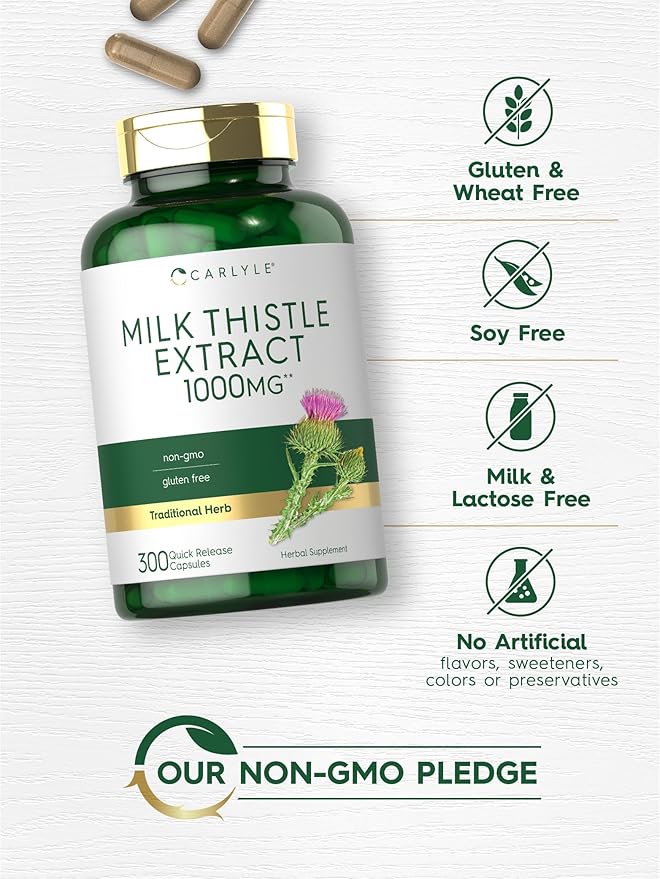 Carlyle Milk Thistle 1000mg 300 Capsules