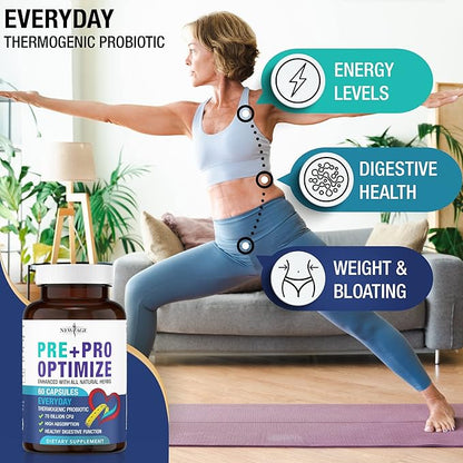 Pro Optimize Probiotics for Women, Menopause, 70 Billion CFU, Digestive Health - Relief for Bloating, Hot Flashes, Joint Support, Night Sweats - Gut Health & Metabolism - Dong Quai (180 (Pack of 3))
