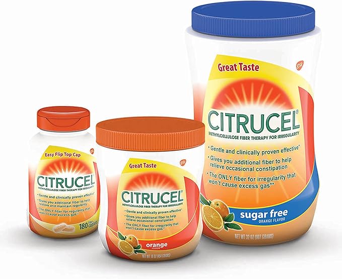 Citrucel Fiber Therapy Caplets for Irregularity, Easy to Swallow Methylcellulose , 180 Count
