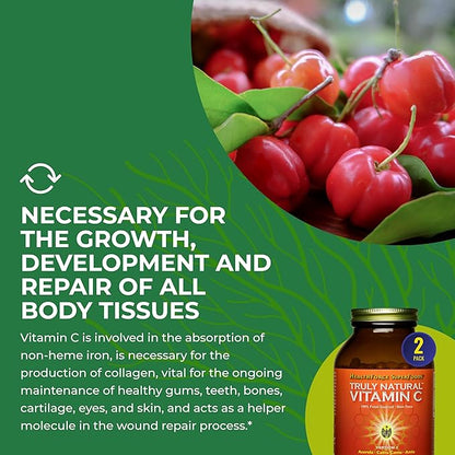 HEALTHFORCE SUPERFOODS Truly Natural Vitamin C 240 Vegan 60 Servings 2)