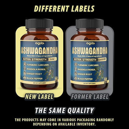 Ashwagandha Extract Capsule 5in1 Blended 90 Capsules 3 Months