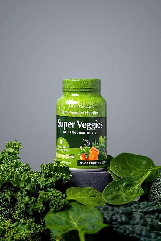 Organic Super Veggies Supplement Gluten/Gelatin Free, 16 Vegetables (90 Count)